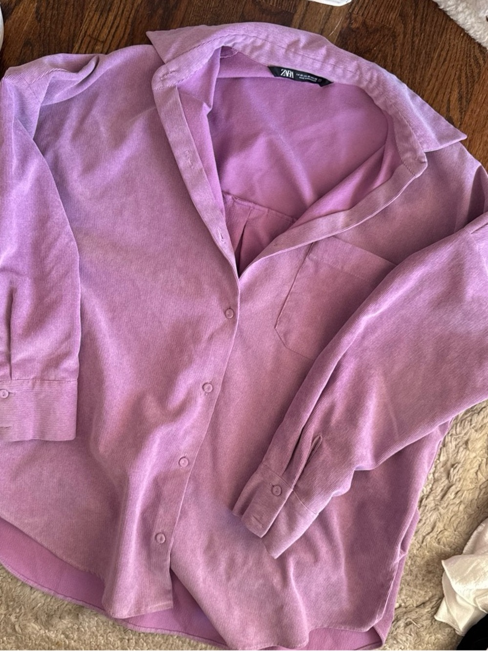 Lilac/pinkish oversized top from Zara